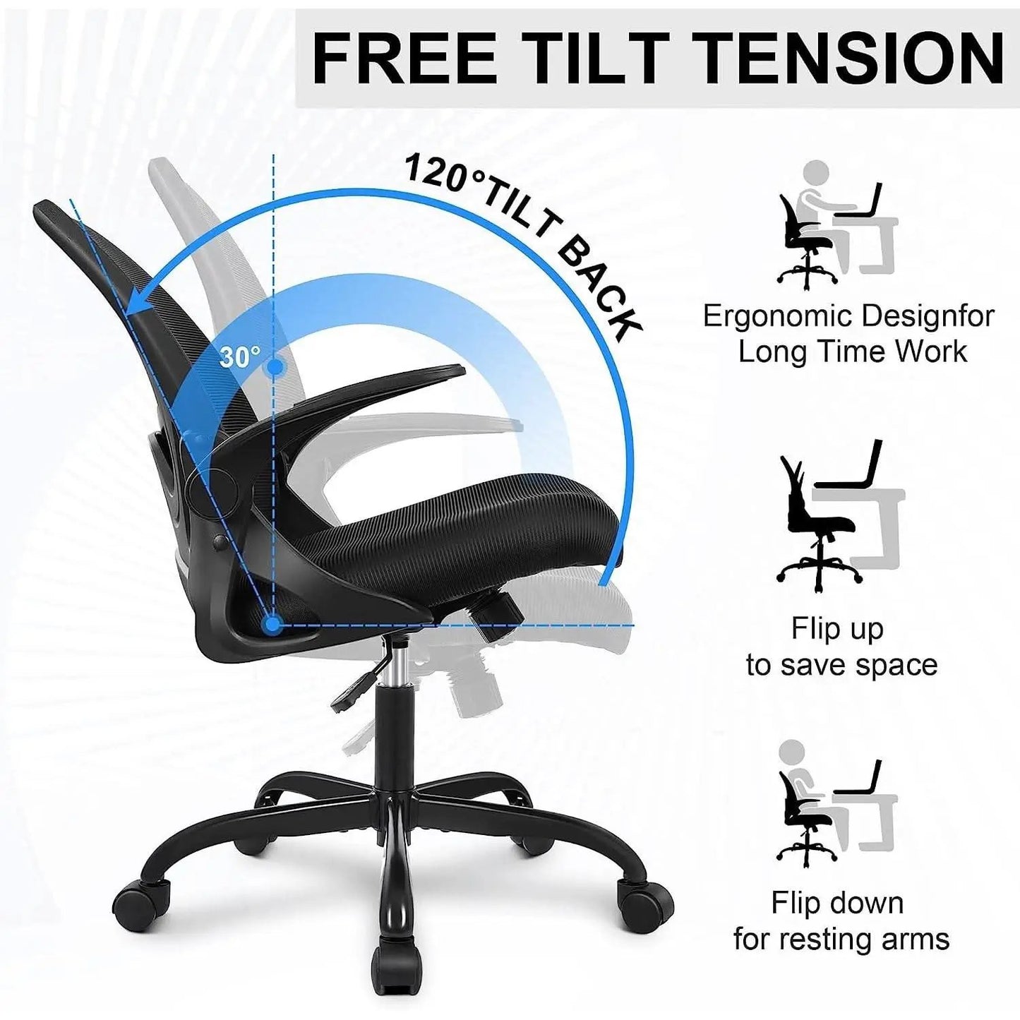 Ergonomic Mesh Office Chair With Adjustable Height from PriceLows™