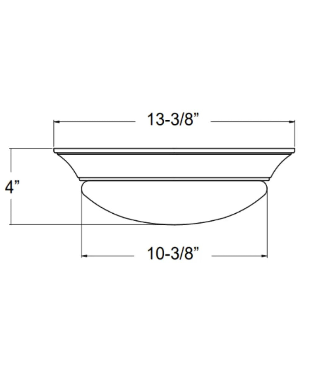 LED Flush Mount Ceiling Light | 13 Inch Round | Brushed Nickel | 6 Pack