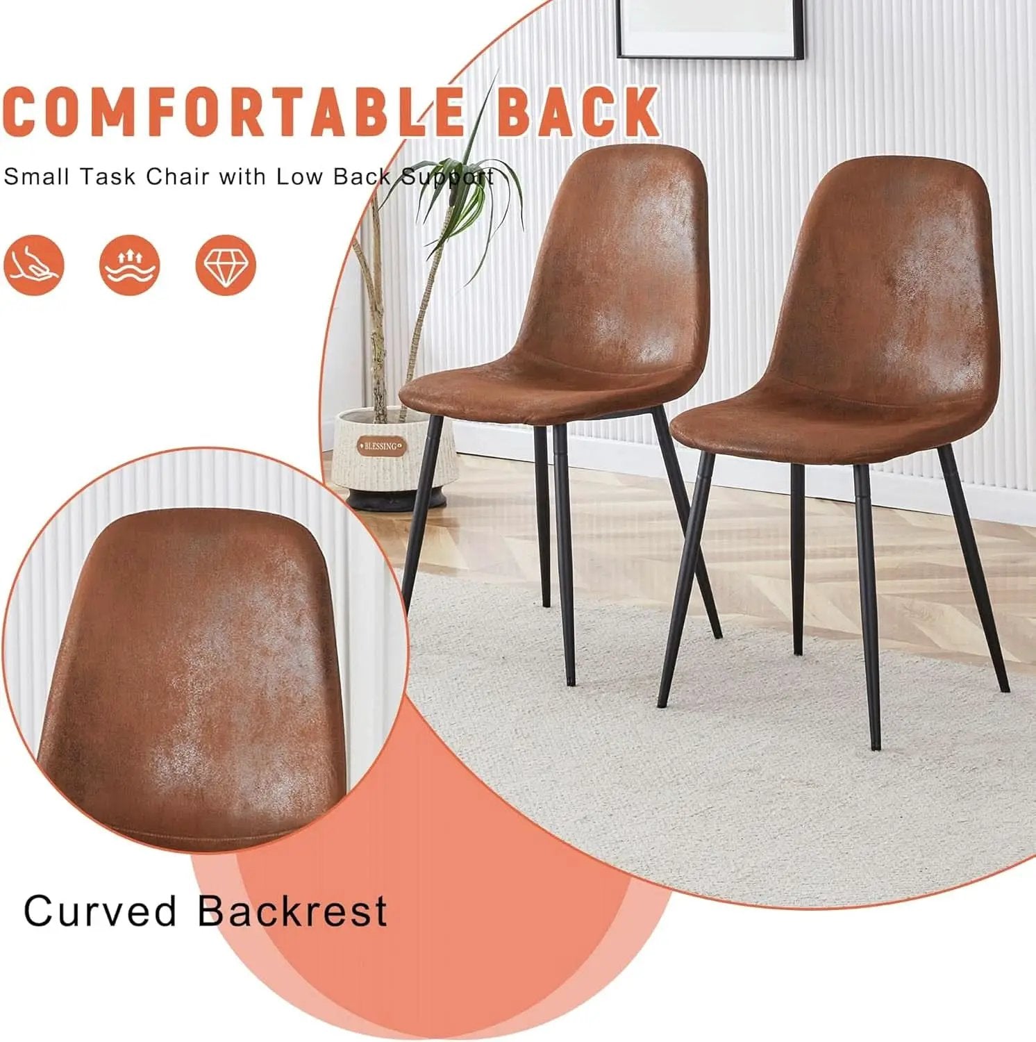 Round Dining Table Set For Four Engineered Wood Finish from PriceLows™