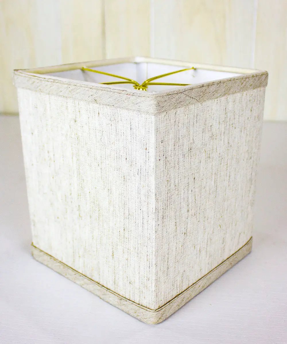 Rectangular Drum Lampshade | 6X7 Inches | Textured Linen | Oatmeal