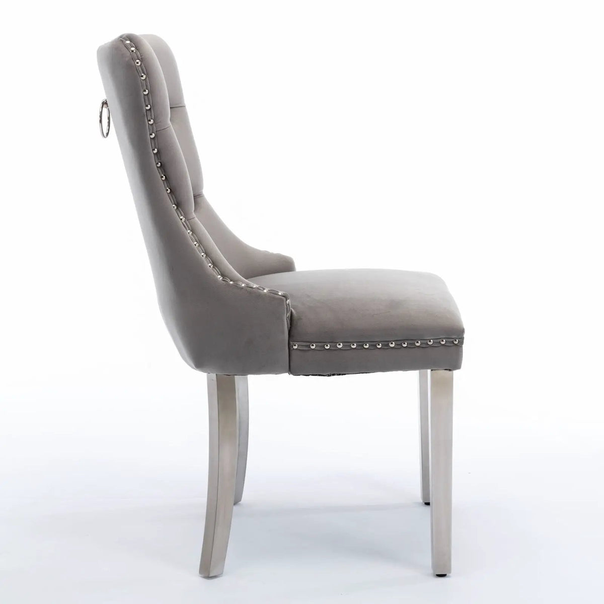Dining Chair | Tufted Upholstery | Stainless Steel Legs | Set Of 2
