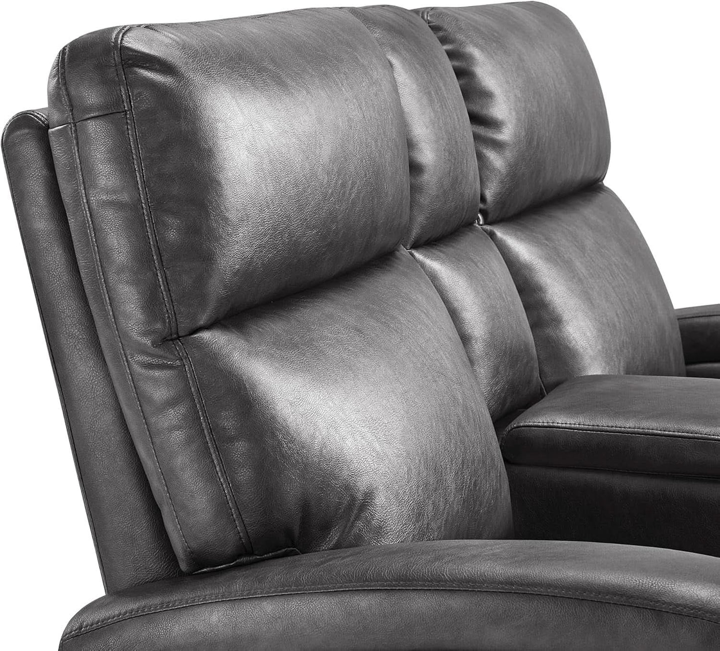 Dark Grey Zero Wall Power Recliner Loveseat With USB Ports from PriceLows™