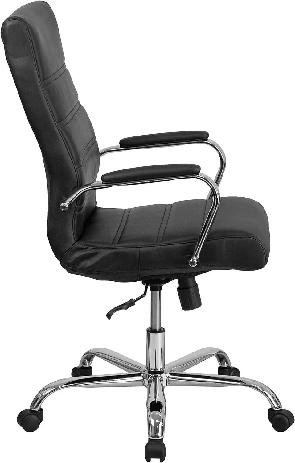 Whitney High Back Leathersoft Desk Chair Adjustable Height Swivel Black Chrome from PriceLows™