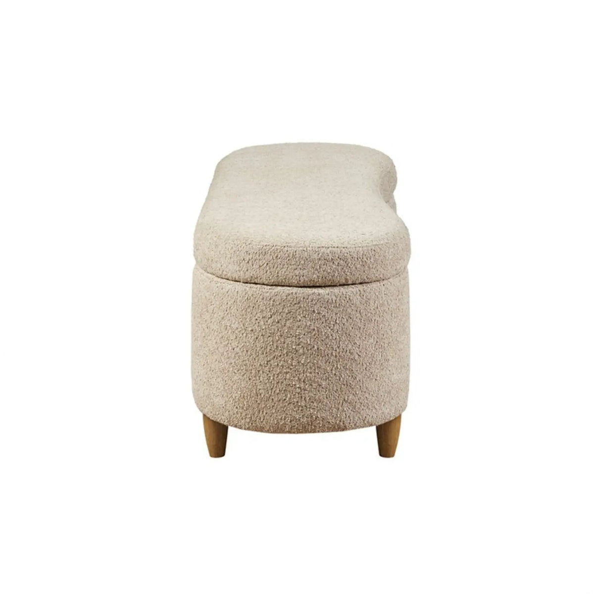 Flip Top Storage Bench | Curved Front Straight Back | Soft Close Hinges | 48 Inch Width