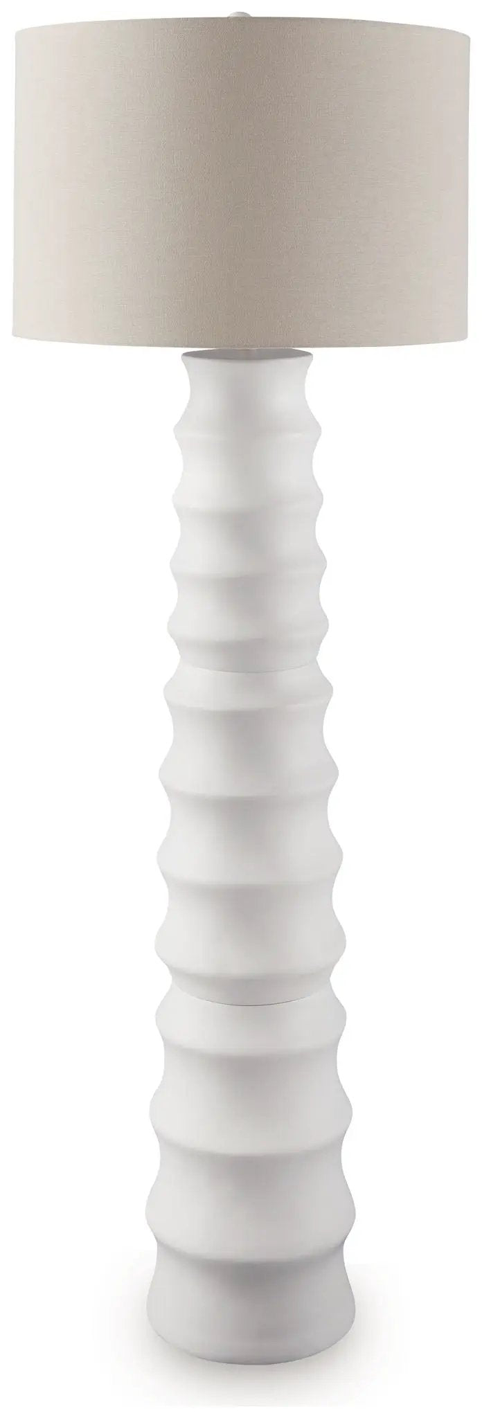 Veraleigh Poly Floor Lamp | 66 Inch Height | Scalloped Design | Fresh Finish