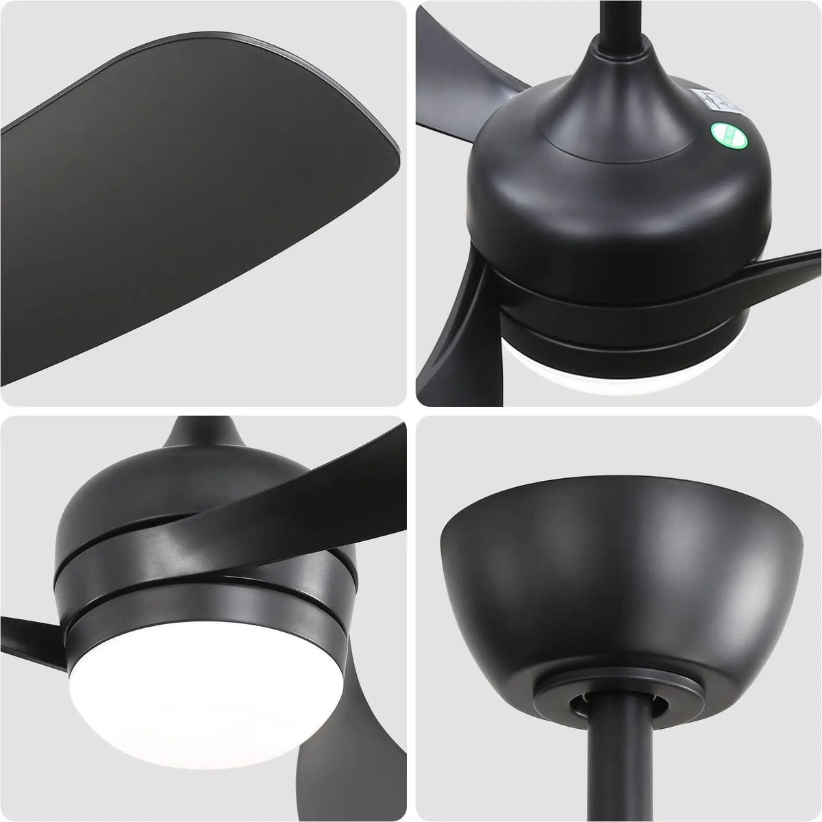 3-Blade Ceiling Fan | 52 Inch Span | Reversible DC Motor | Remote And 3 Downrods