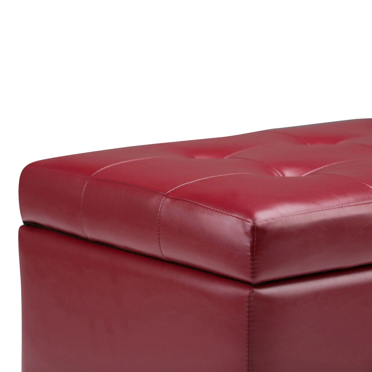 Cosmopolitan Upholstered Storage Ottoman | Child Safety Hinge | Large Interior Storage | 33.5 Inch Length
