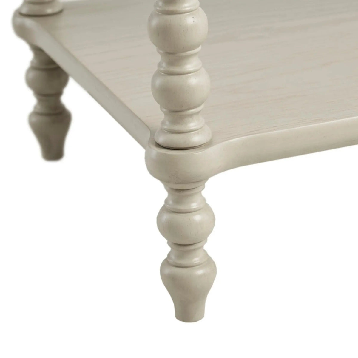 Traditional Nightstand Table | Solid Wood Frame | Drawer And Shelf | Turned Legs