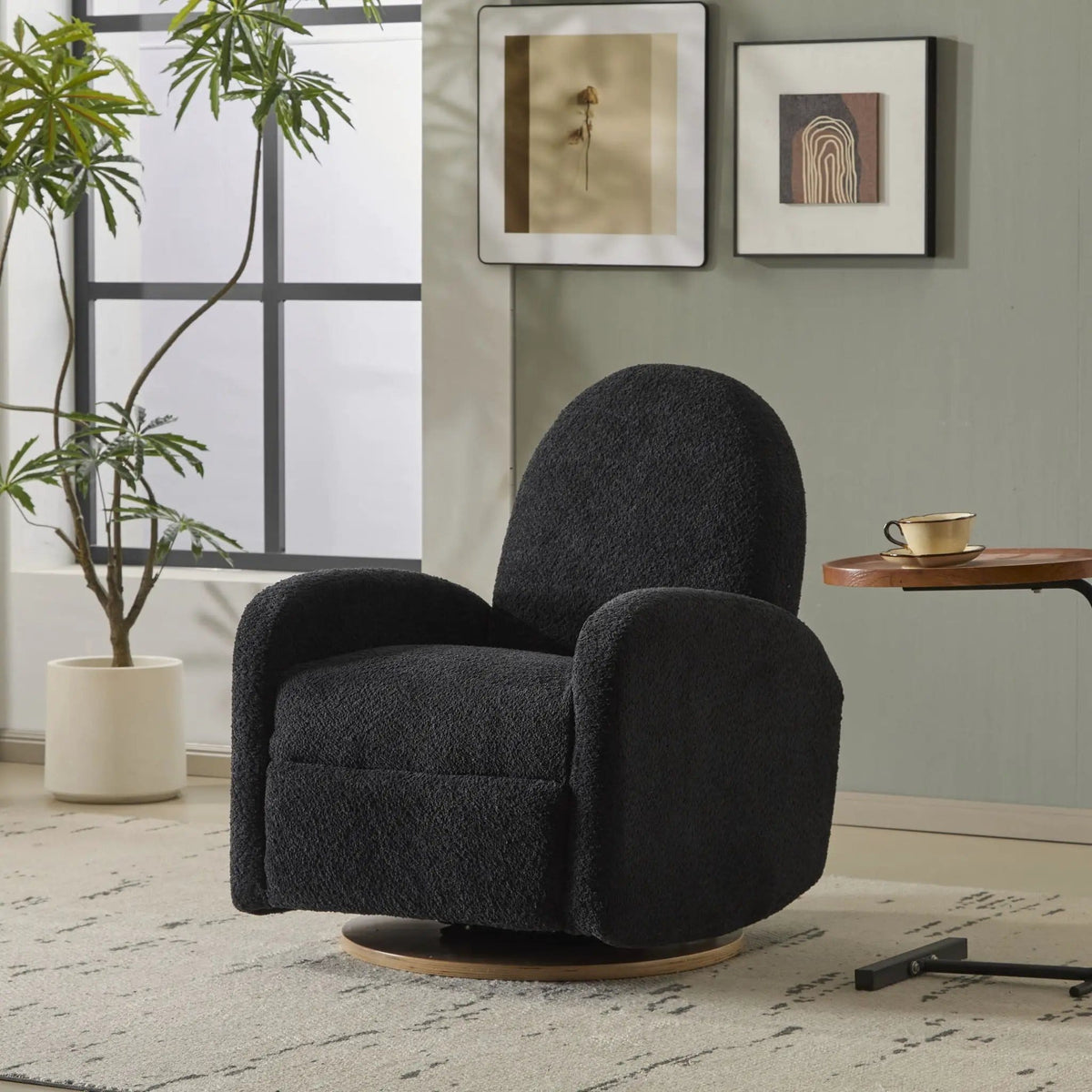 Contemporary 360 Swivel And Glider Recliner Chair | 3 Pieces | Solid Wood | Living Room