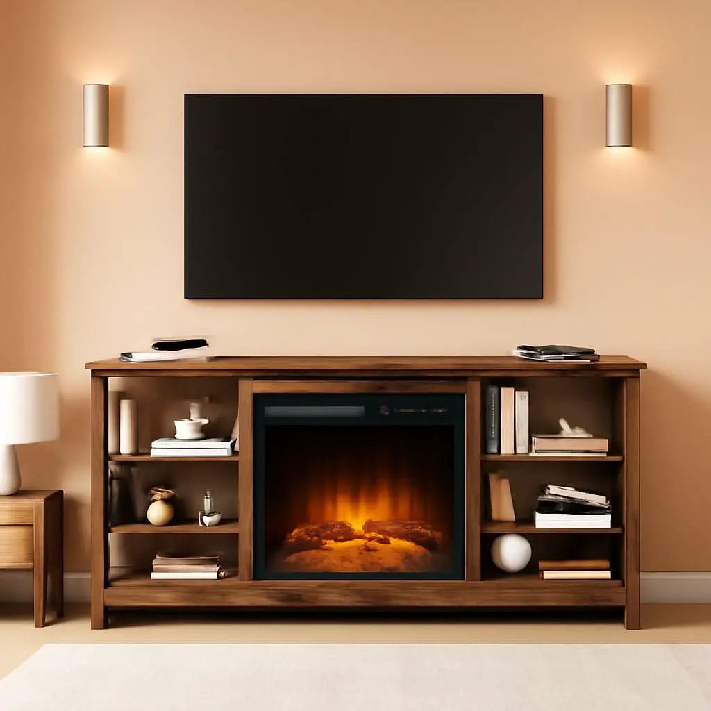 58 Inch Electric Fireplace TV Stand For 65 Inch Televisions from PriceLows™