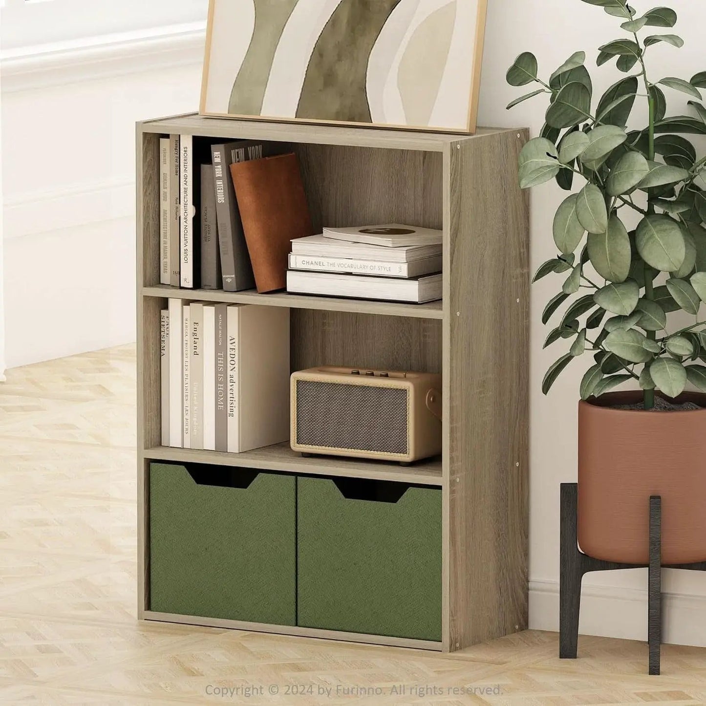 Pasir 3 Tier Open Shelf Bookcase Sonoma Oak Particle Board from PriceLows™
