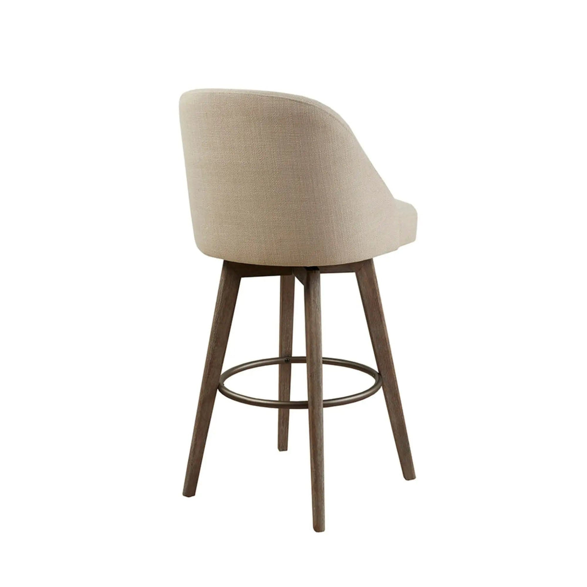 Bar Stool With Swivel Seat Sand Bar Height (28"-30") | 23 x 20 x 42.5 in | Solid Wood & Metal | Dining Room