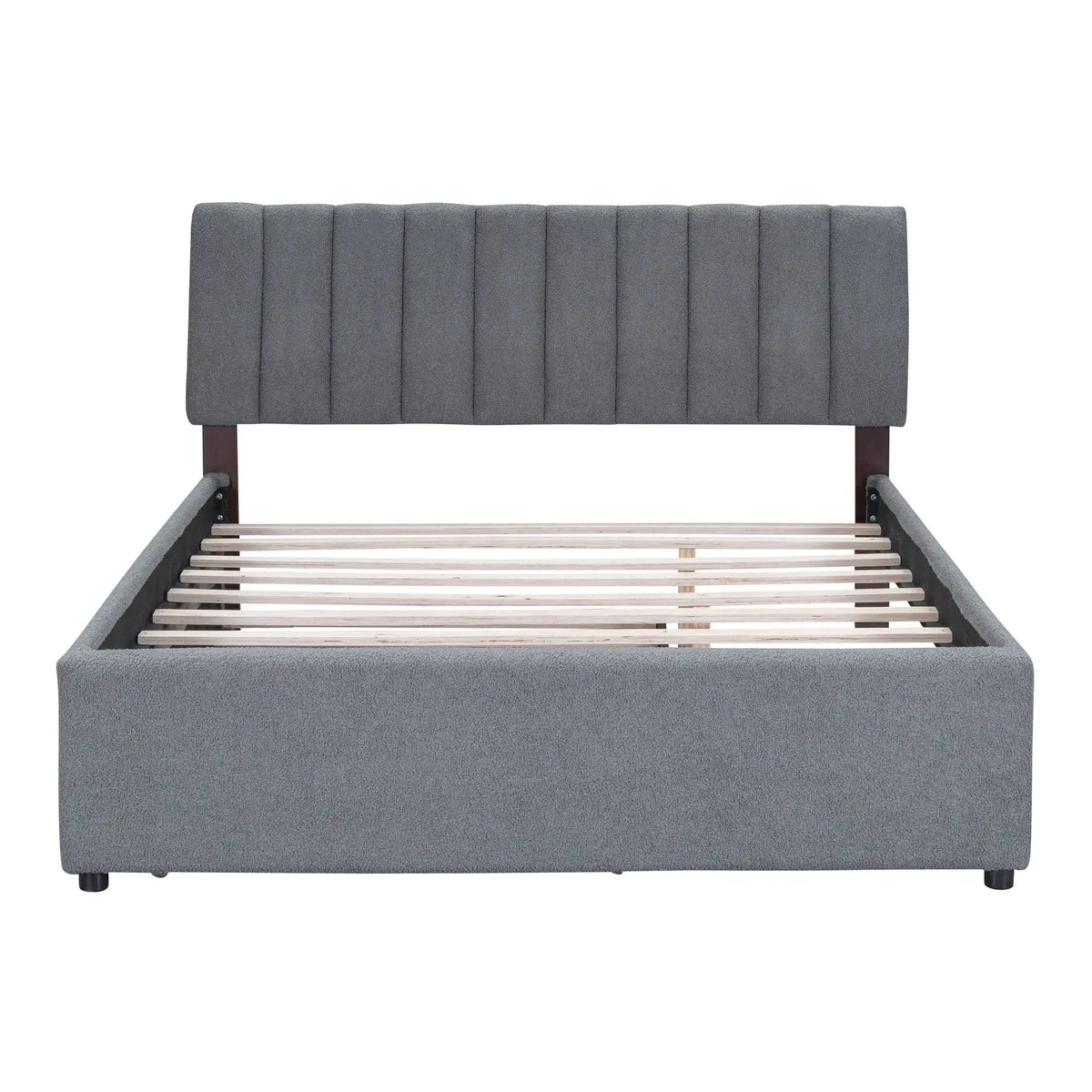 Upholstered Platform Bed | Trundle Included | Comfortable Design | 76 Inch Length