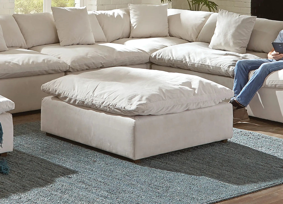 Posh Modular Sectional Cocktail Ottoman | 2 Pieces | Fabric | Living Room