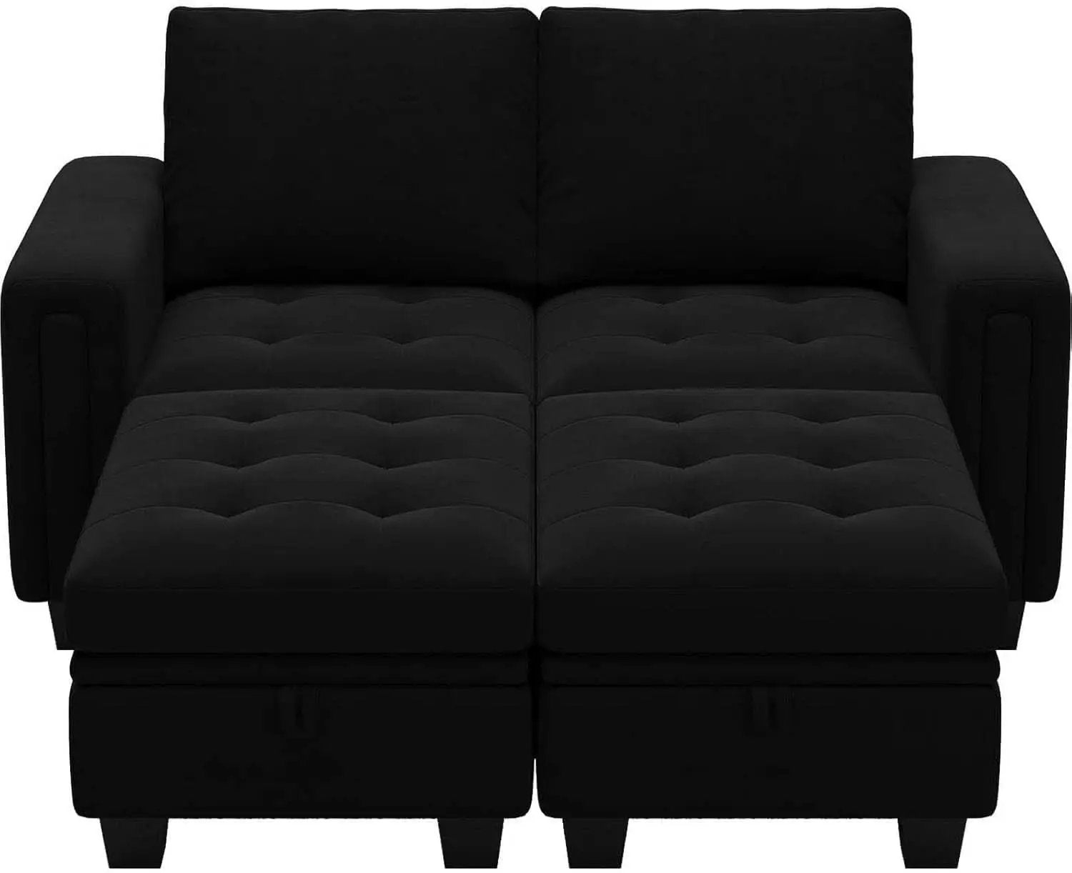 Velvet Modular Sectional Sofa Storage And Reversible Chaise from PriceLows™