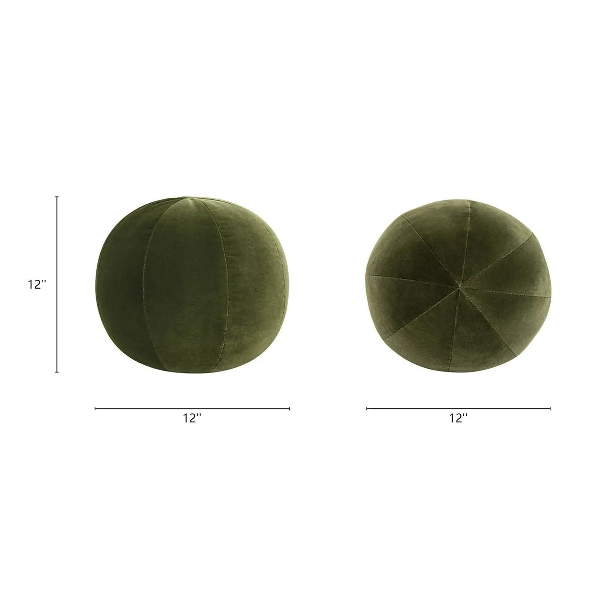 Luna Round Ball Throw Pillow | Faux Sheepskin Cover | 12 Inch Diameter | Durable Foam Insert