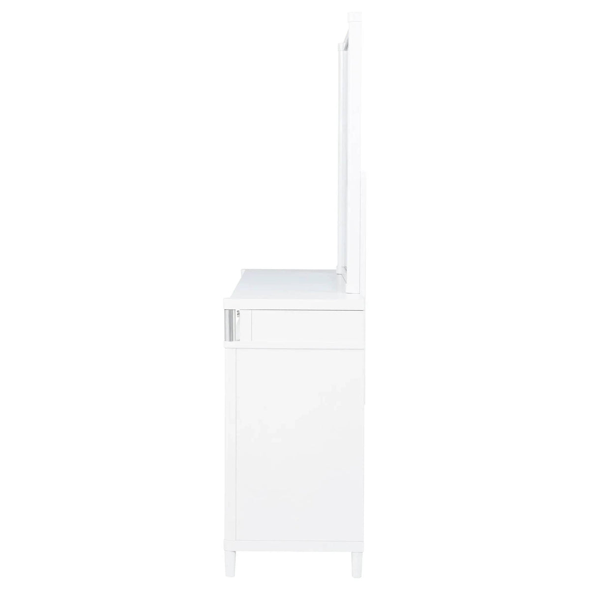 Gracemont 8-drawer Bedroom Dresser with Mirror | 65.5 x 18 x 74.25 in | Rubberwood & Engineered Wood | White
