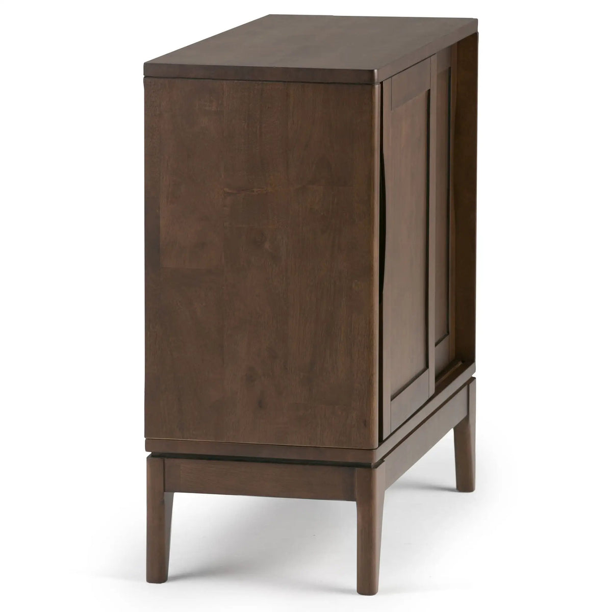 Harper Low Storage Cabinet | Handcrafted Rubberwood | Two Sliding Doors | Two Adjustable Shelves