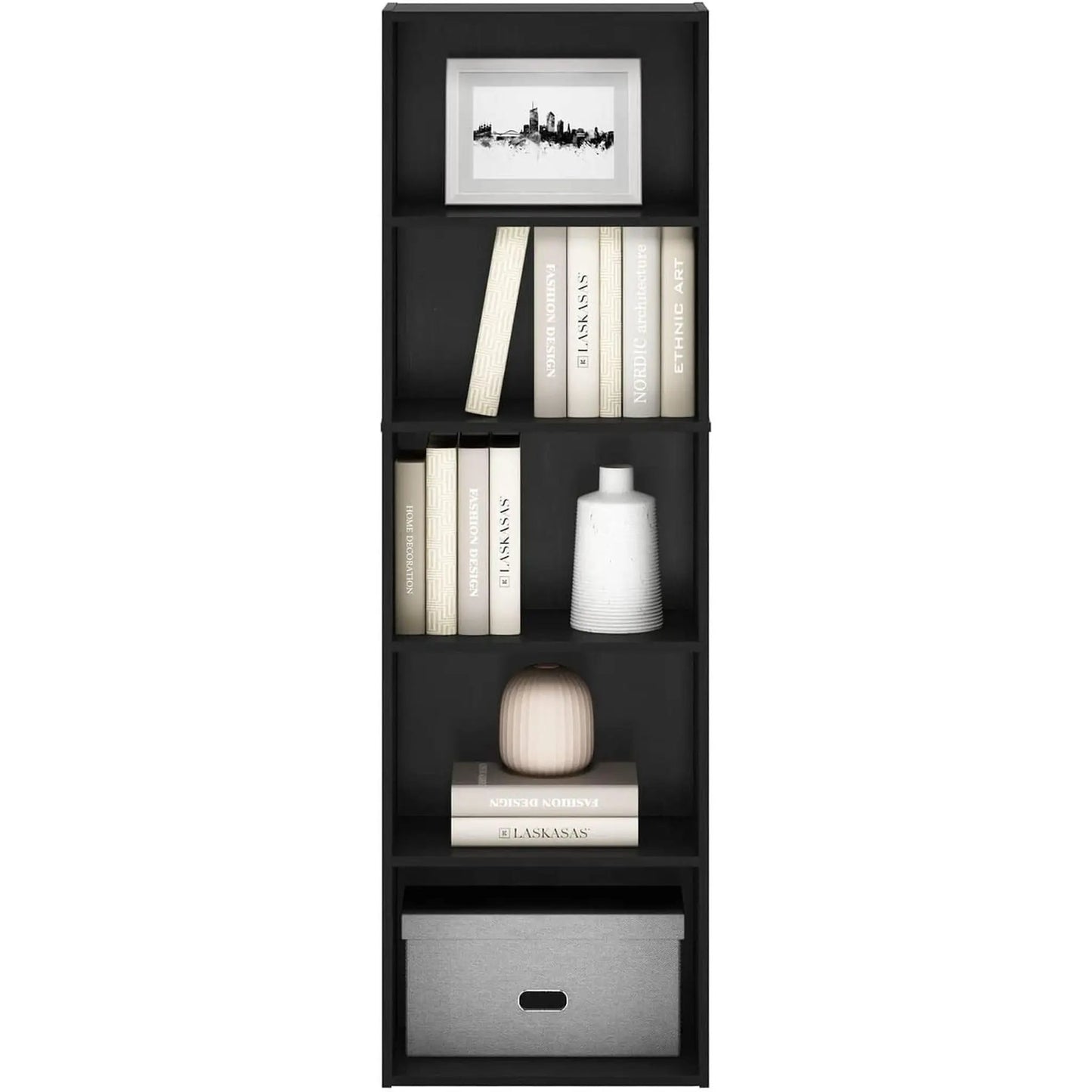 Blackwood 5-Tier Open Storage Shelves Bookcase For Living Room from PriceLows™