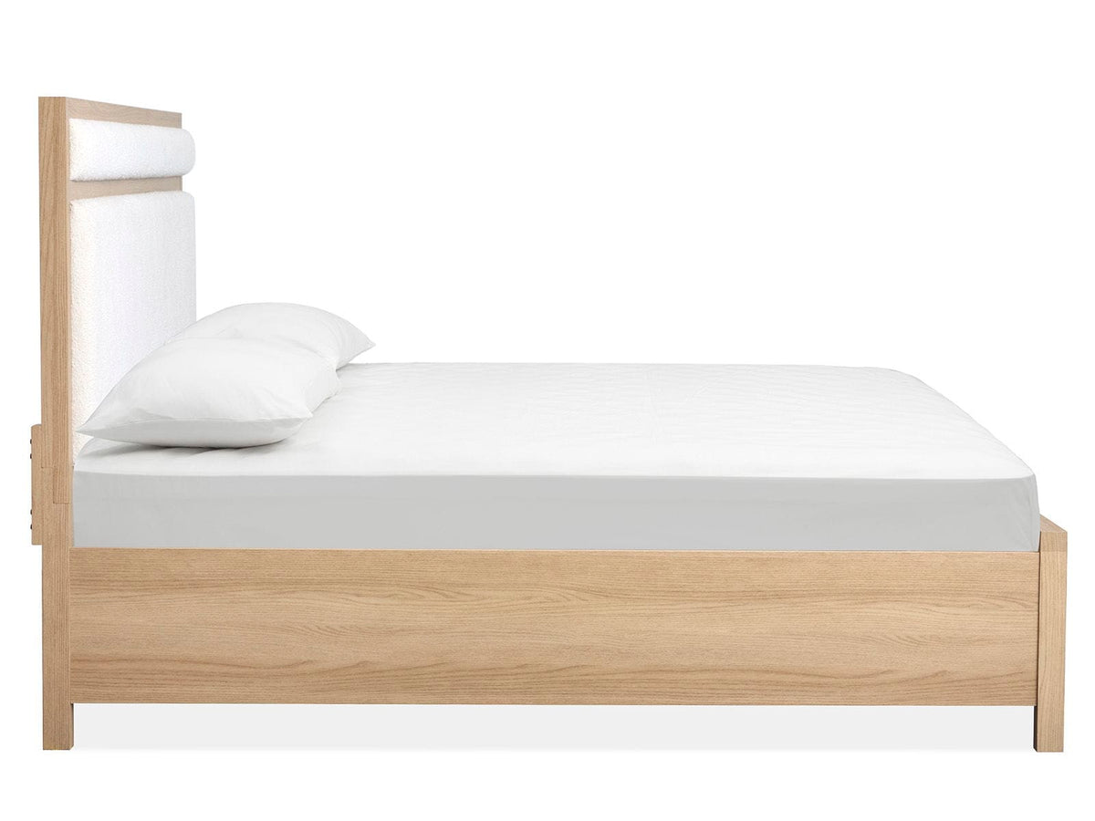 Merrifield Upholstered Panel Bed | 4 Pieces | Oak Veneer | Bedroom