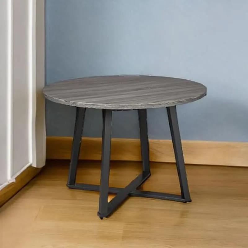 Centiar Mid Century Round Dining Table Gray Metal Legs from PriceLows™