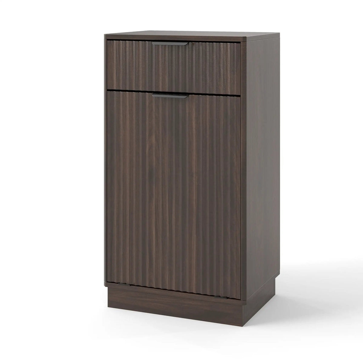 Tilt Out Trash Can Cabinet | Wave Textured Drawer | Pull Out Bin | Dual-Zone Waste Control