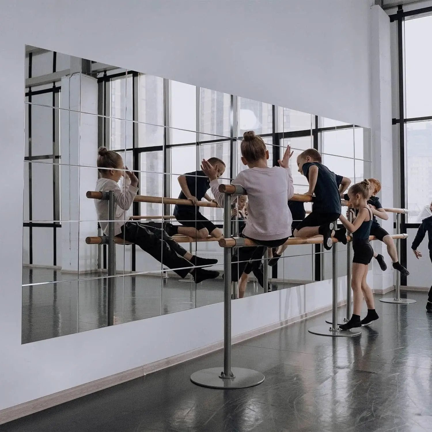 Frameless Wall Mounted Mirror Tiles 12X12 Inches Set Of 12 from PriceLows™