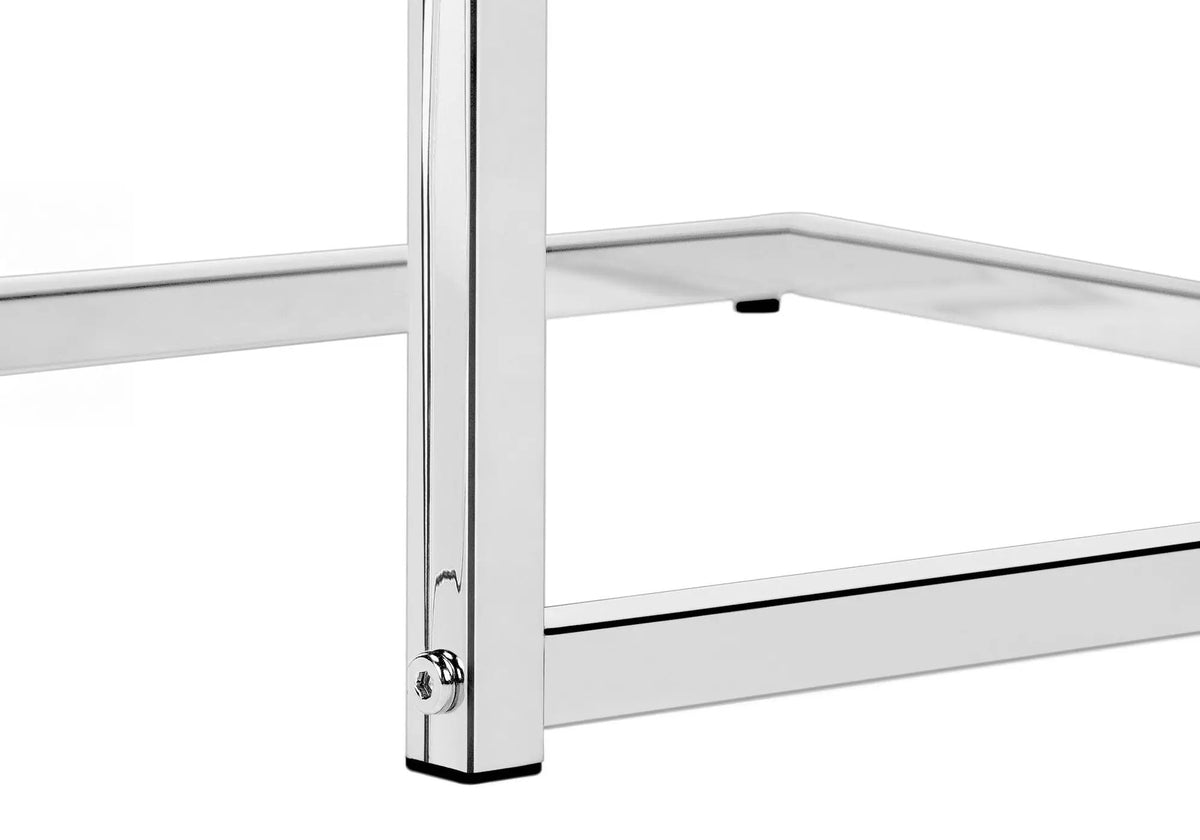 C-Shaped Accent Table | Sturdy Metal Base | Thick Rectangular Top | Portable And Lightweight