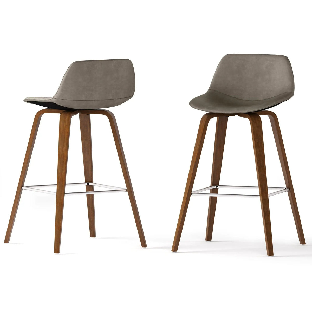 Randolph Bentwood Stools | Set Of 2 | Mid Century Modern Style | Counter And Bar Height