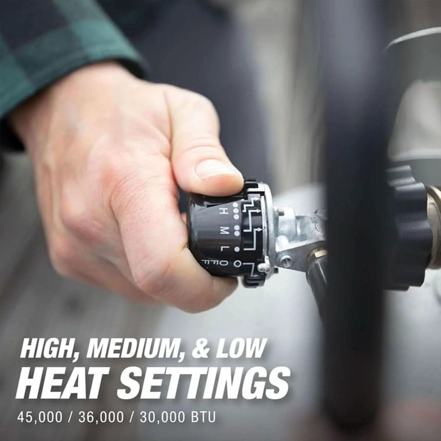 540-Degree Tank-Top Radiant Propane Heater 45,000 BTU Chrome from PriceLows™