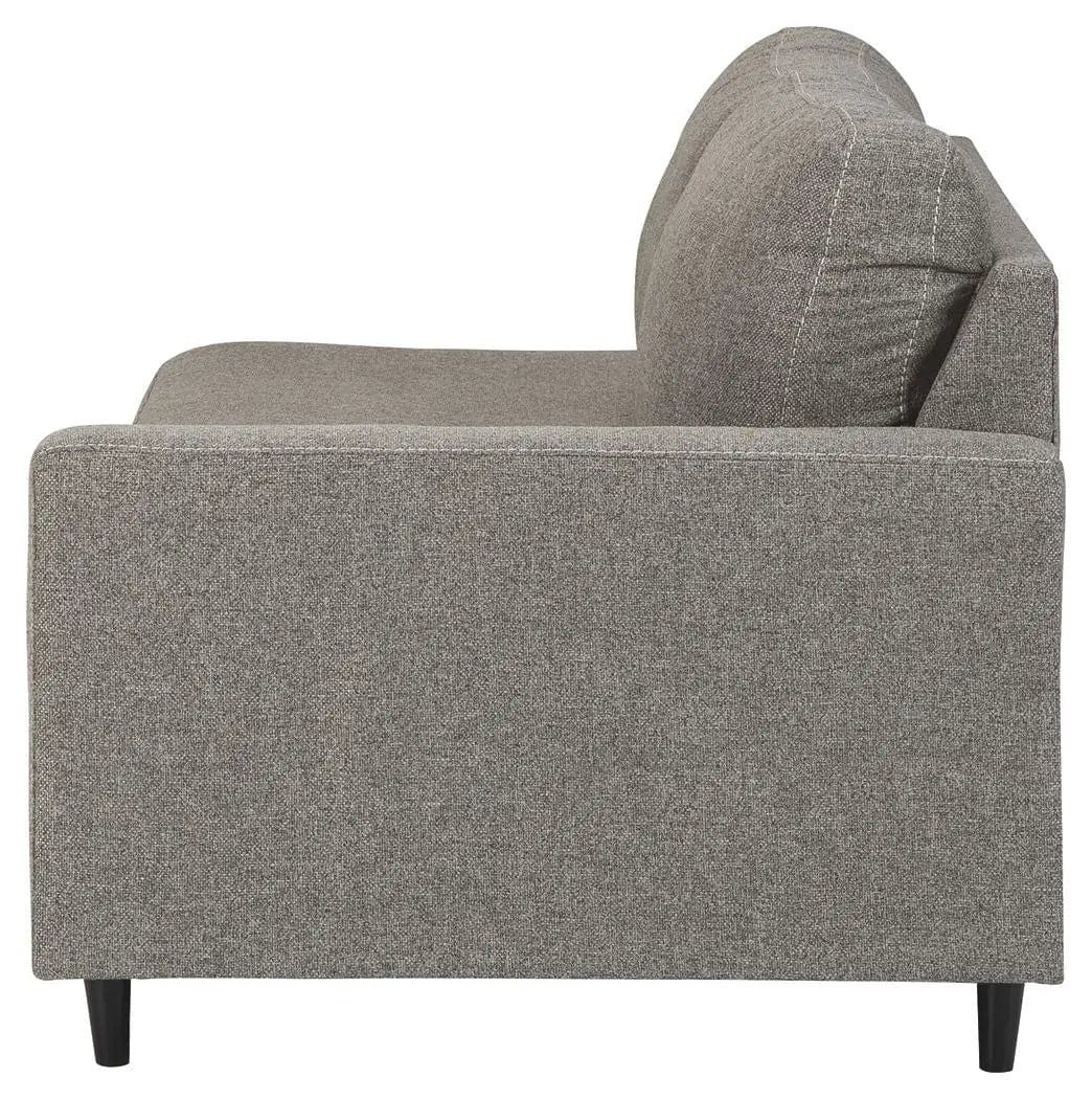 Lyman RAF Corner Chaise | 75 x 37 x 35 in | Wood & Granite | Graphite