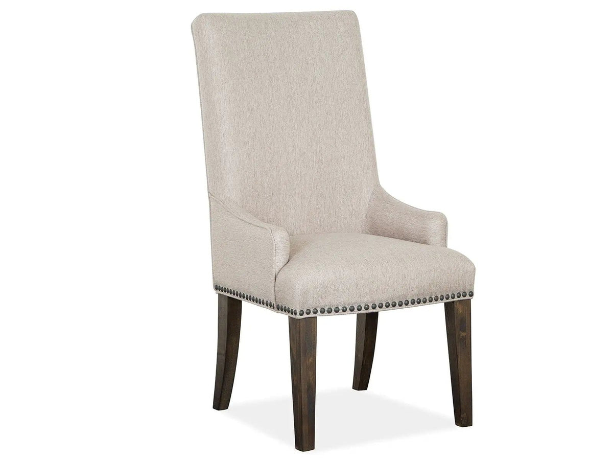 Bellamy Upholstered Host Chair (Set of 2) | 29 x 23 x 45 in | Plywood & Veneer | Peppercorn