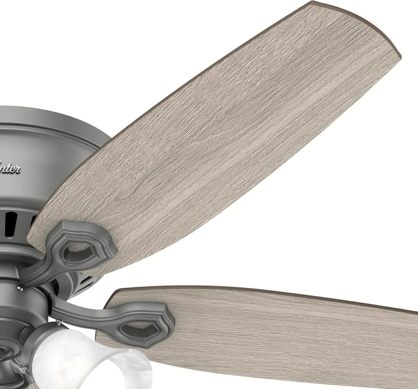 52 Inch Matte Silver LED Ceiling Fan With Integrated Light from PriceLows™