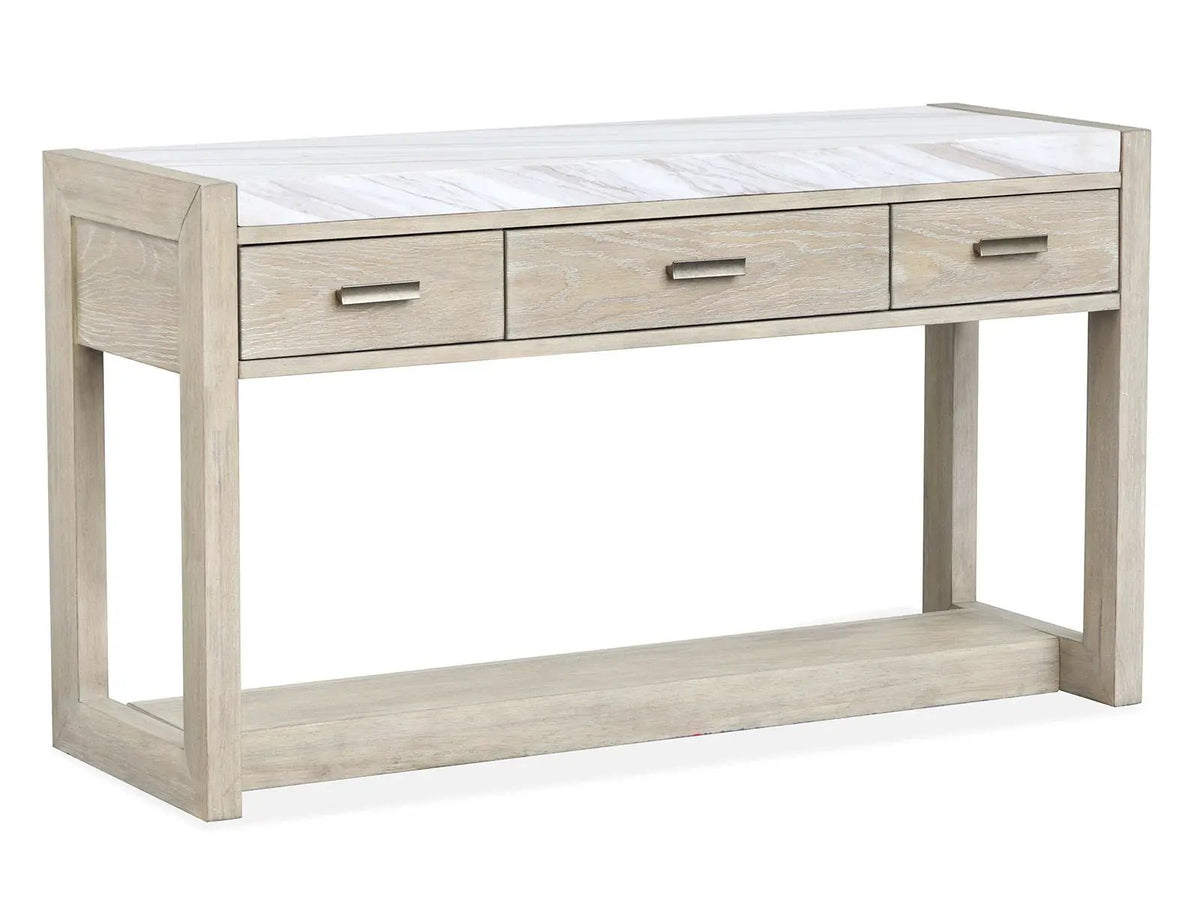 Preston Rectangular Cocktail End Table | Gallery Buff Finish | 25 Inch Width | Timeless Design
