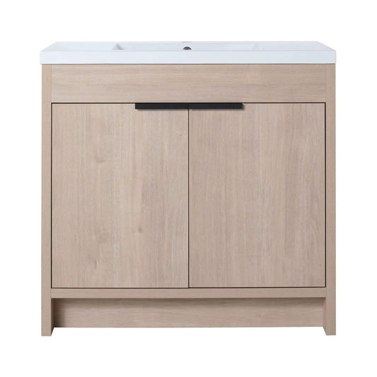 36-Inch Freestanding Bathroom Vanity With White Resin Sink | 36 Inch | Ceramic | Bathroom