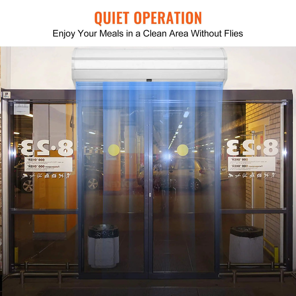 Commercial Wall-Mounted Air Curtain | 36 Inch 900CFM | 2-Speed Control | 110V Indoor Door Use