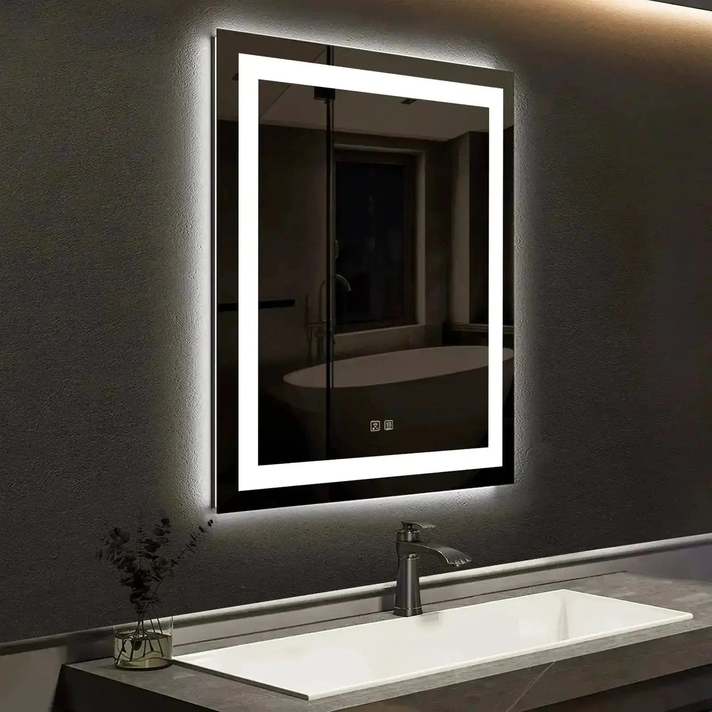 Compact Center Glow LED Bathroom Mirror from PriceLows™