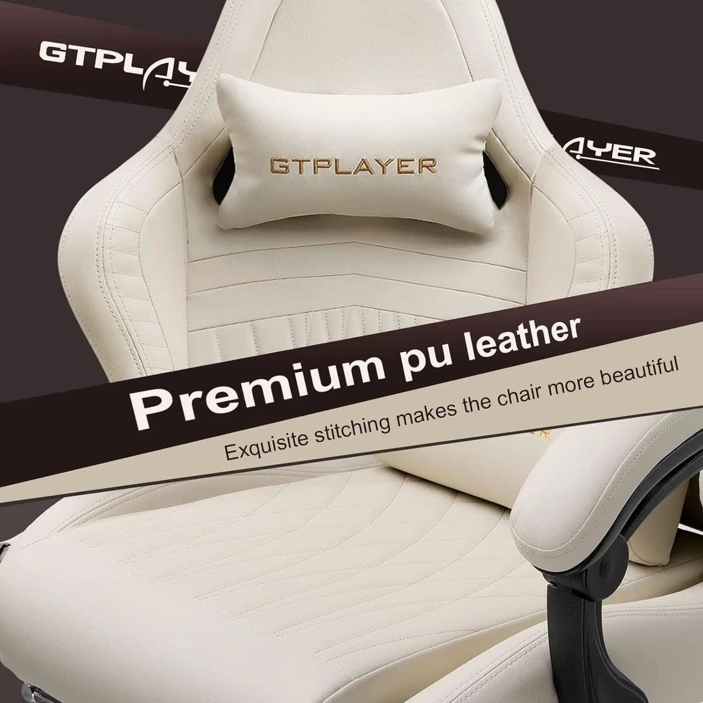 Ivory Bluetooth Speaker Gaming Chair With Footrest from PriceLows™