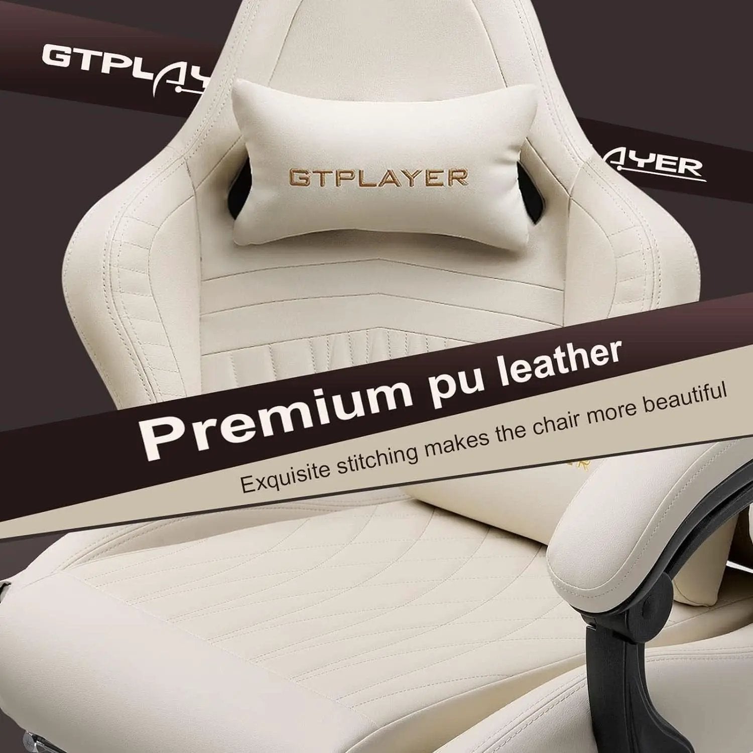 Ivory Bluetooth Speaker Gaming Chair With Footrest from PriceLows™
