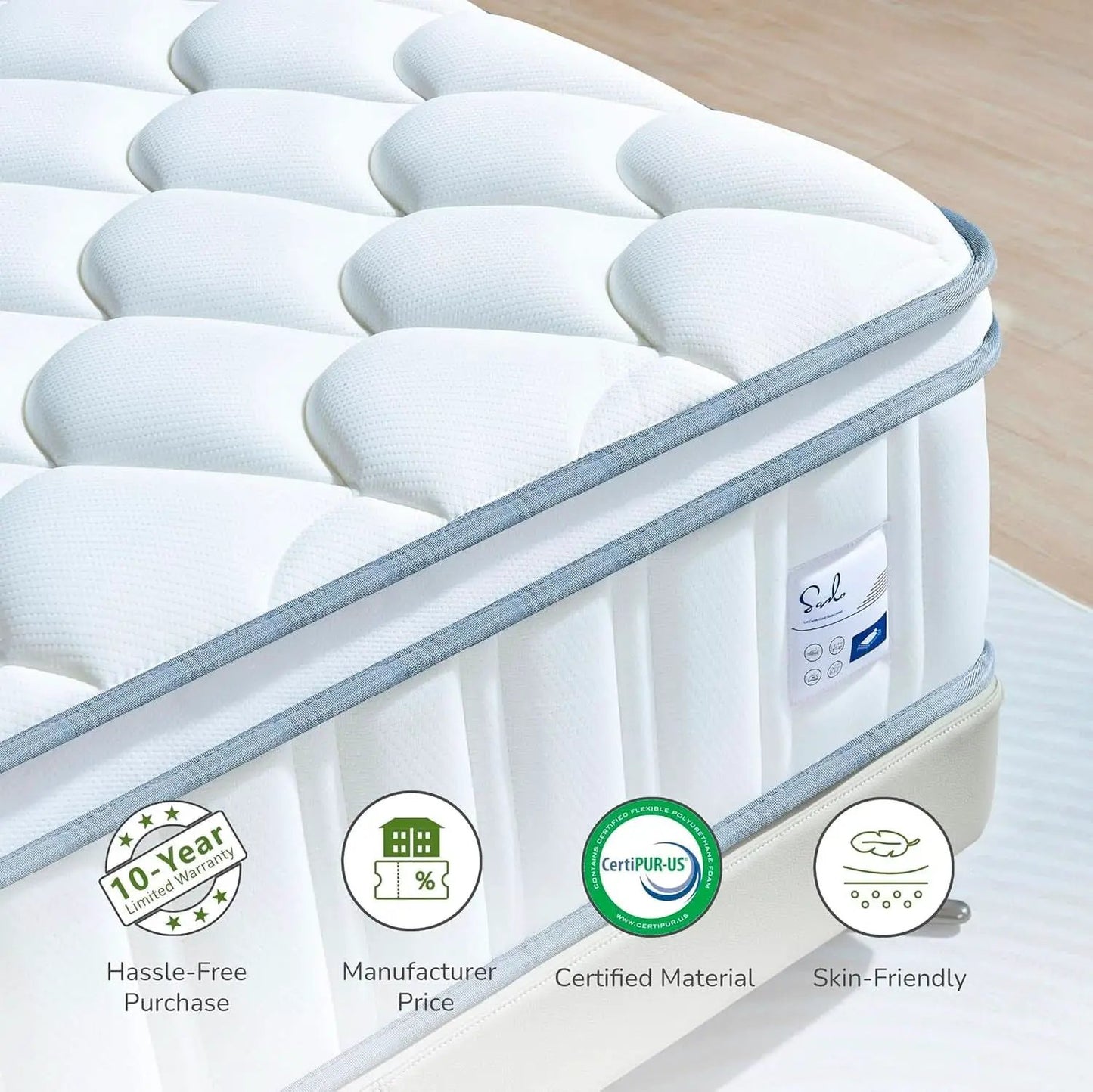 Full Size Cooling Gel Memory Foam Mattress Pocket Springs from PriceLows™
