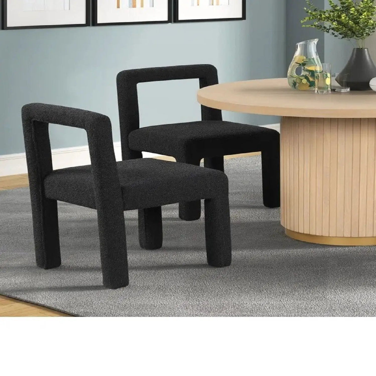Dining Chairs | Square Open Back | Modern Design | Set of 2