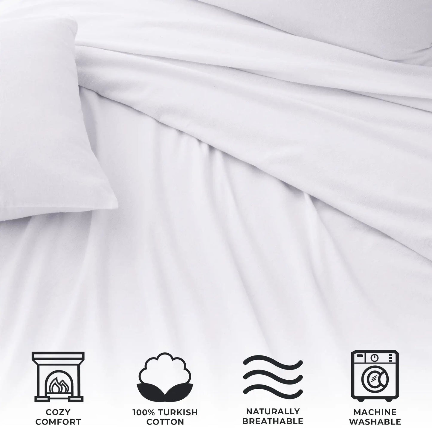 Turkish Cotton Flannel Sheet - Raye Collection from PriceLows™