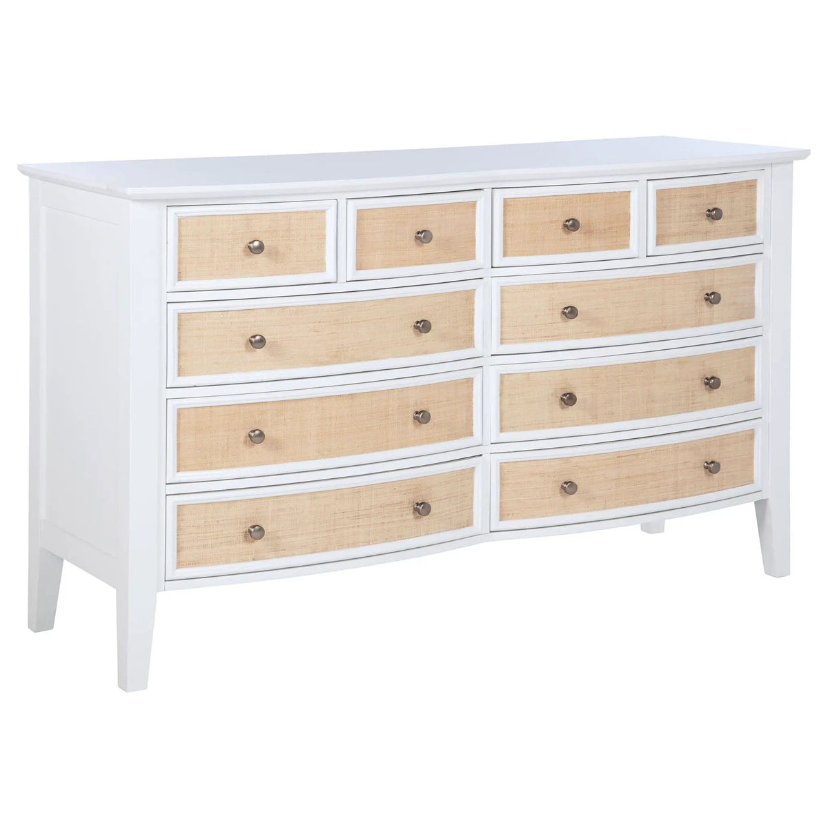 Bexhill 4-piece Eastern King Bedroom Set | 4-Piece Set | Linen & Fabric | White