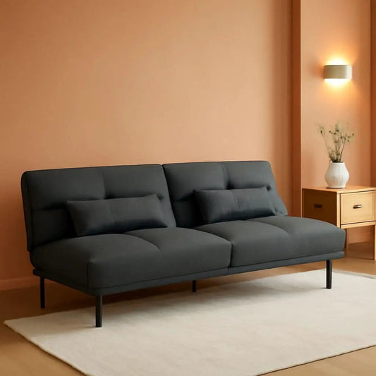 68 Inch Convertible Futon Sofa Bed With Adjustable Backrest from PriceLows™