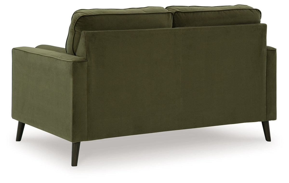 Reveon Lakes Loveseat | 61 x 38 x 38 in | Velvet | Olive