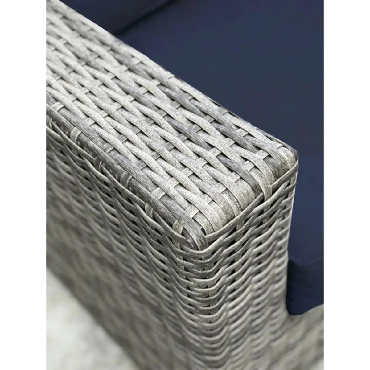 Patio Armchair With Cushions | Four Olefin Cushions | Industrial Accents | Weather-Resistant Build