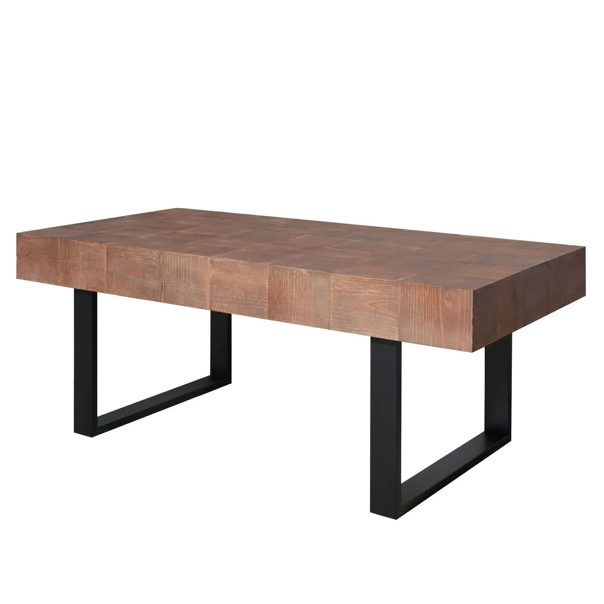 Rectangular Coffee Table With U-Shaped Legs Living Room Multi | 47.2 x 23.5 x 18 in | Engineered Wood & Metal | Living Room