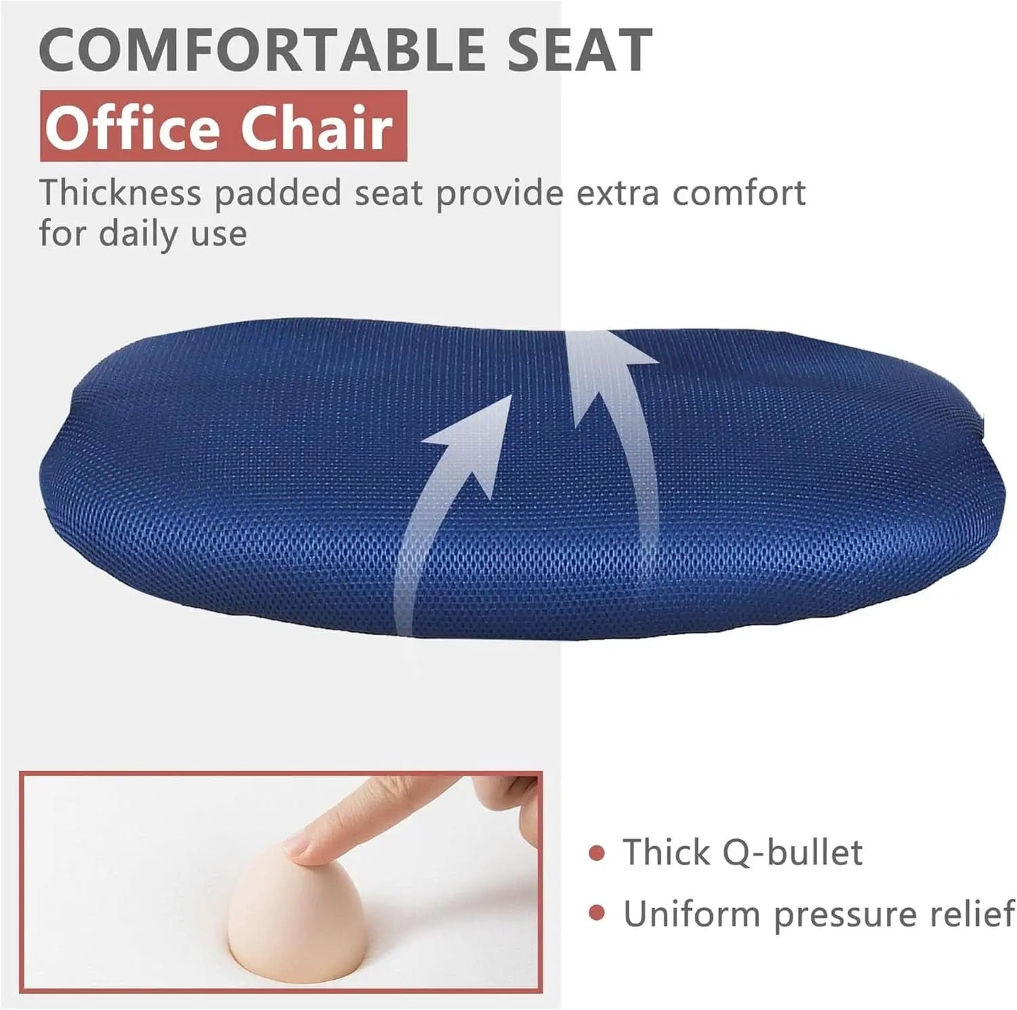 Blue Ergonomic Mesh Back Gaming Chair With Lumbar Support from PriceLows™
