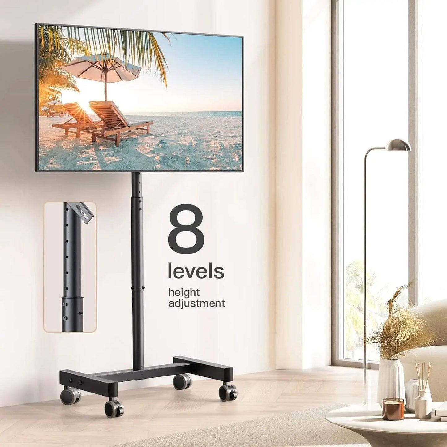 Adjustable Rolling TV Cart For 13 To 50 Inch TVs Tilt from PriceLows™
