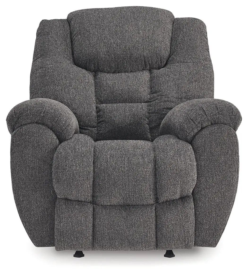 Foreside Rocker Recliner Rocker Chair | 41 x 43 x 44 in | Fabric & Metal | Charcoal